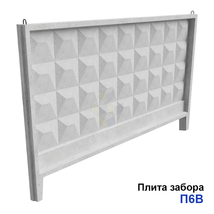 Плита забора ЖБИ П6в